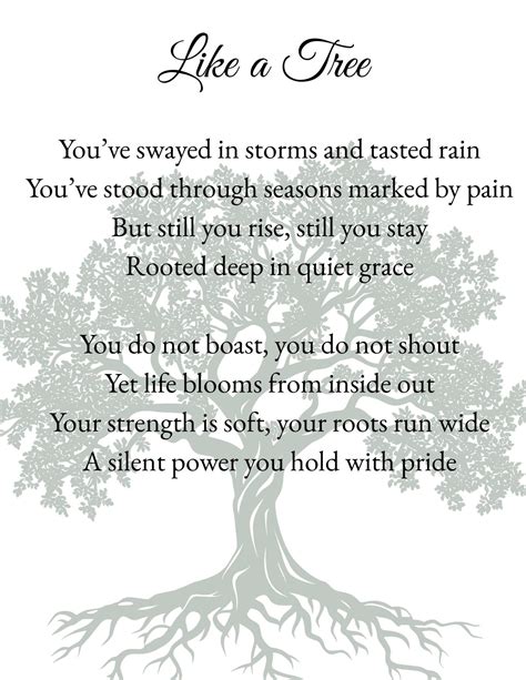 Like a Tree L Printable Healing Poem for Strength and Resilence ...