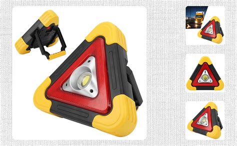QIMIT Plastic Emergency Warning Triangle LED Lights Solar Charging 5 ...