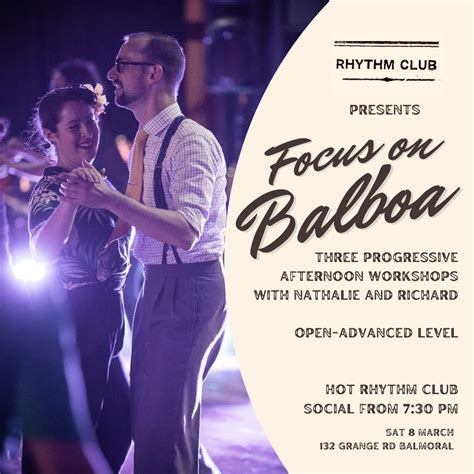 Rhythm Club - Balboa workshops and social! , 132 Grange Rd, Mount Eden ...
