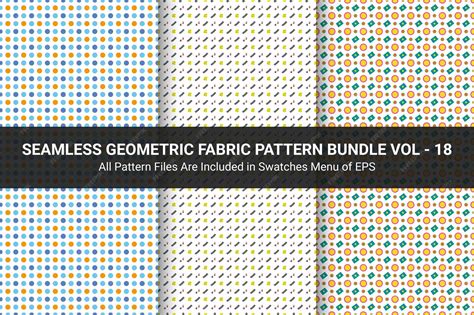 Premium Vector | Seamless geometric fabric pattern bundle vol - 18