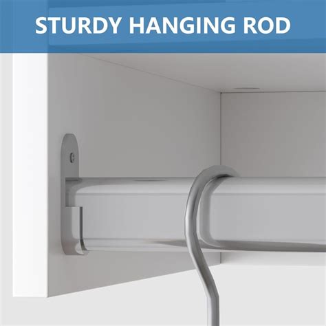 LOVMOR 28.5 inch White Walk-In Modular Double Hanging Tower Unit with 1 ...