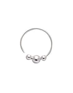 abhooshan single Nose Ring in 92.5 Sterling Silver : Amazon.in: Jewellery