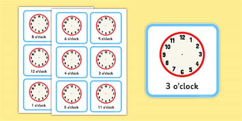Write the Time O’clock Cards