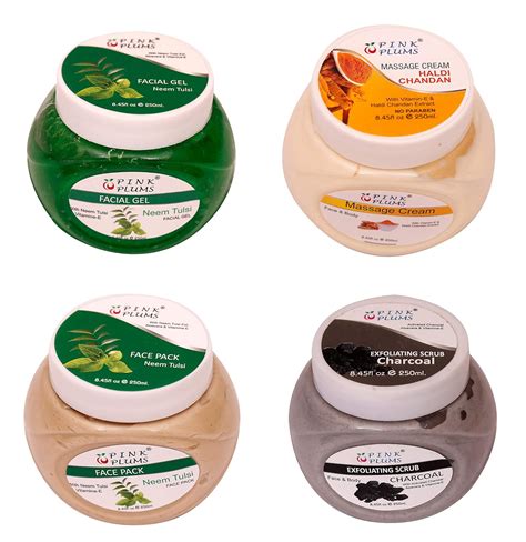 PINK PLUMS Charcoal Scrub | Neem-Tulsi Face Pack | Haldi Chandan ...