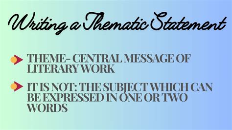 Thematic Statement Examples - The Assignment Ninjas