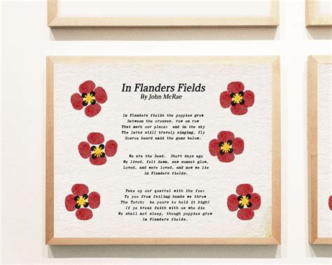 In flanders fields free printable poem – Artofit