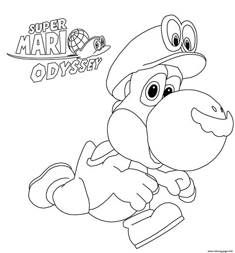 Mario Odyssey Coloring Pages - Free Coloring Pages