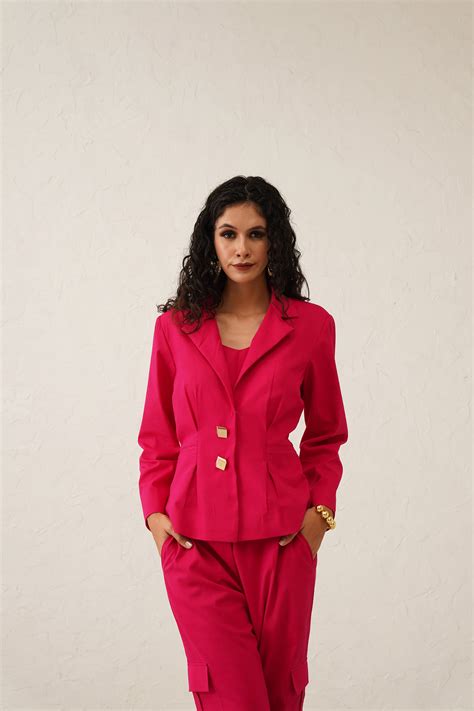 Fuchsia Blazer Set – ThePretco