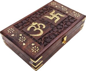 FORESTIS GALLINARIA Wooden OM Box for Good Luck| Jewellery Box For Gold ...