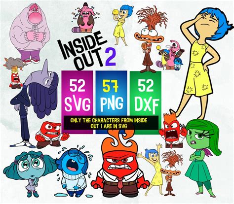 Inside Out 2 PNG, 2D Clipart Bundle, Inside Out 2 Download, Inside Out ...