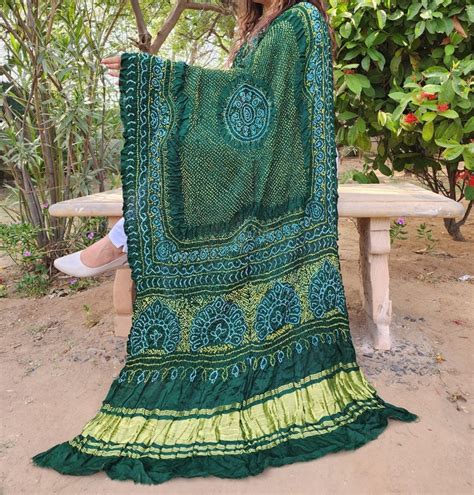 Pure Gaji Silk Rai Bandhej Dupatta - Leheriya.com
