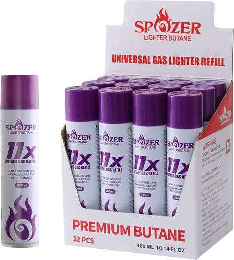 Amazon.com: SPOZER 11X Premium Butane Fuel, Universal 99.99% Ultra Pure ...
