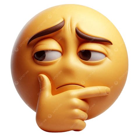 Pensive Face Emoji Realistic, Pensive Face Emoji, Realistic, Emoji PNG ...