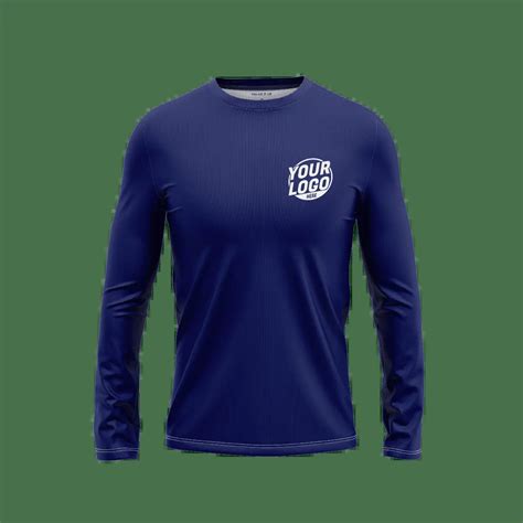Custom Navy Long Sleeve Shirt - Polos R US