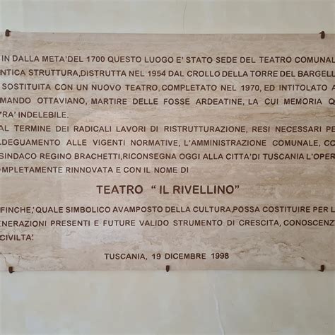 Teatro Comunale "Veriano Luchetti" (Il Rivellino) (Tuscania) - 2022 ...
