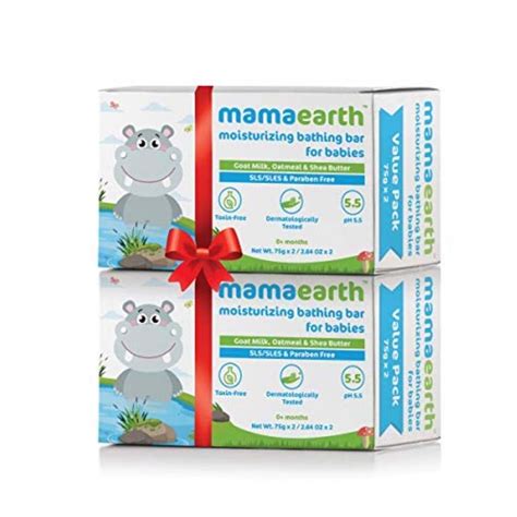 Mamaearth Moisturizing Bathing Bar Soap For Babies - 75g (Pack of 4 ...