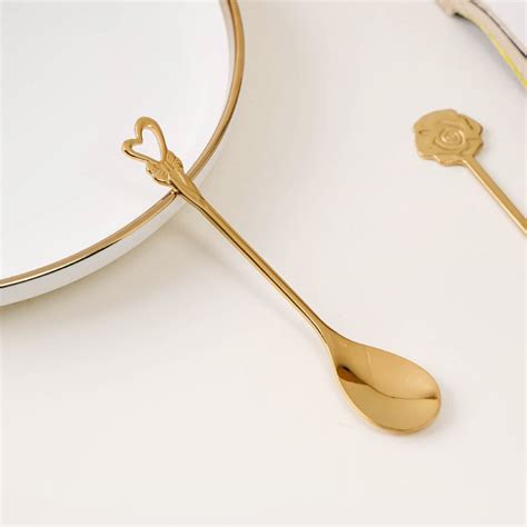 Luxe Stainless Steel Teaspoon Set Of 4 Golden Online - Premium Cutlery ...