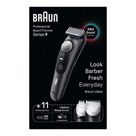 Recortadora profesional de barba Braun Series 9 BT9441, con accesorios ...