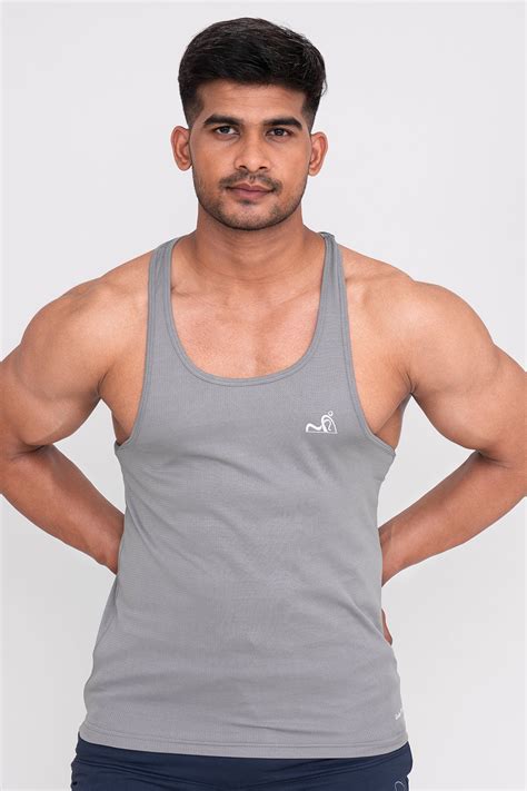 Rocklike Gym Vest Stringer for Men Light Grey – Cruisemax Sports
