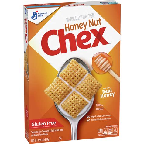 Honey Nut Chex Cereal, Gluten Free Breakfast Cereal, Made with Whole ...