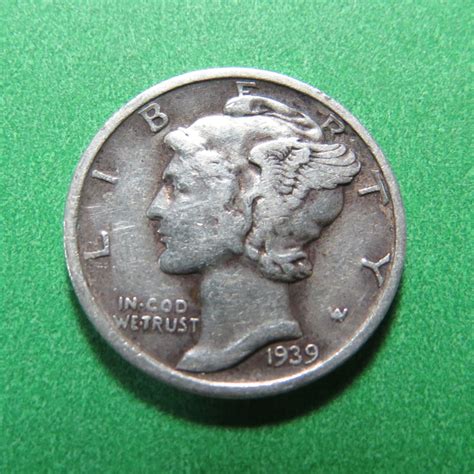 1939-D MERCURY DIME (AKA WINGED LIBERTY HEAD DIME) 90% SILVER ~ LOT ...