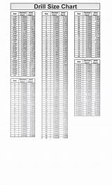 Printable Drill Size Chart