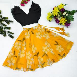 Manki enterprise Girls Lehenga Choli Western Wear Floral Print Lehenga ...