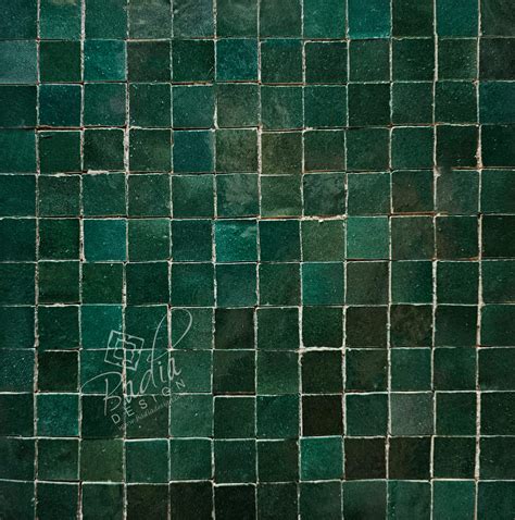 Green Mosaic Tiles Texture