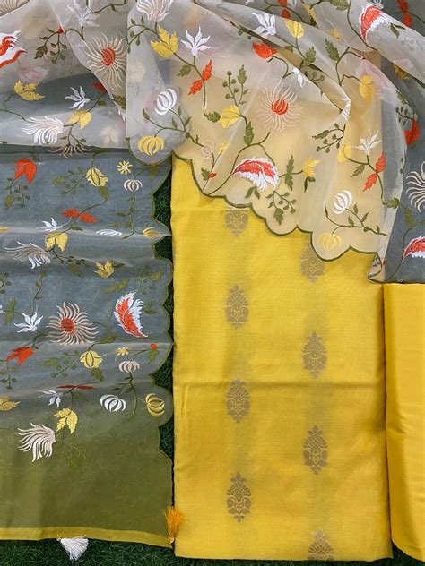 Banarasi Pure Mercerised Silk Handloom Dyeable Suits – Phulari