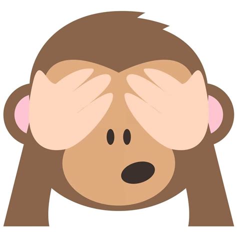 Wall Sticker Emoji See no Evil Monkey | wall-art.com