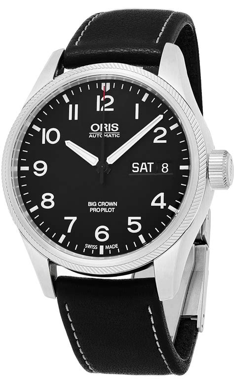 Oris Big Crown ProPilot Day Date Mens Stainless Steel 45mm Black Face ...