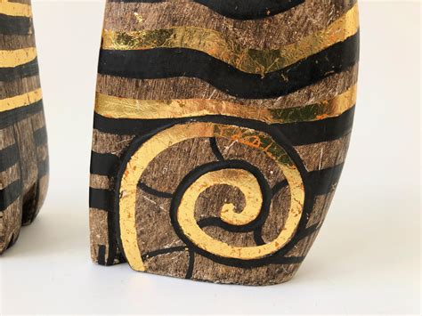 Pair of Vintage Laurel Burch Wood Cats at 1stDibs | laurel burch wooden ...