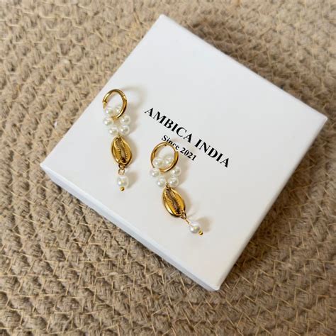 Pearl earrings – Ambica India