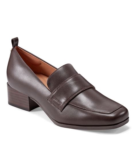 Easy Spirit Women's Darlene Eflex Block Heel Loafers In Brown | ModeSens