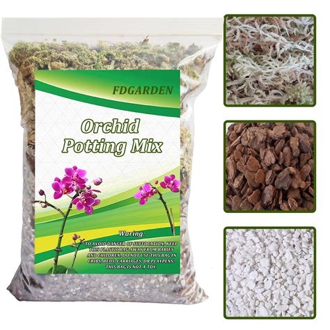 Orchid Potting Mix Orchid Soil with Sphagnum Moss Pine Bark Mulch ...