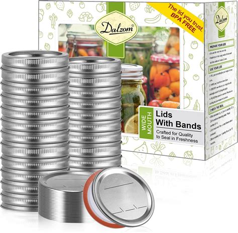 Amazon.com: Nuogo 240 Pcs Regular Mouth Mason Jar Lids Canning Lids ...