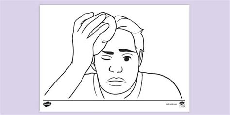 First Aid Head Injury Colouring | Colouring Sheets - Twinkl