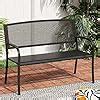 Buy PHI VILLA Metal Steel Frame Garden Bench Patio Furniture Chair Anti ...