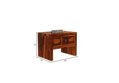 Buy Wooden Harris Bedside Table (Honey Finish) Online India : Urbanwood