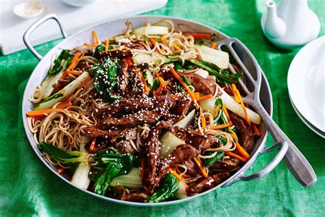 Teriyaki beef with soba noodles