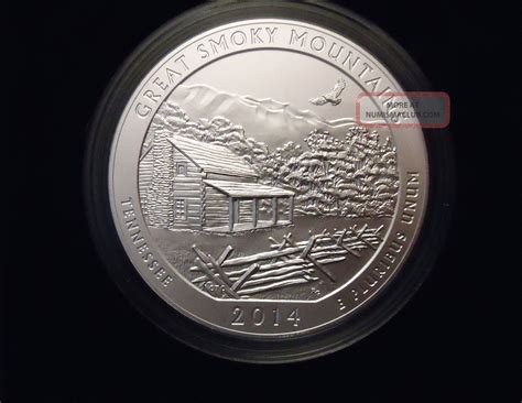2014 Great Smoky Mountains Atb 5oz Silver America The.