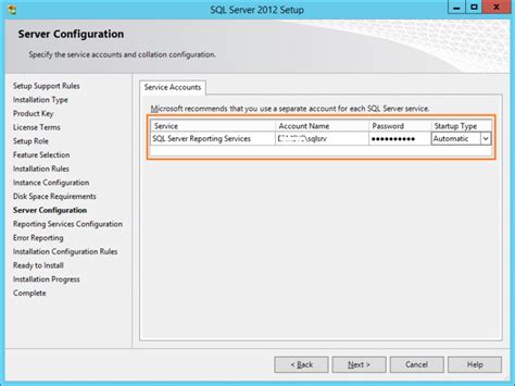 Configure SQL 2012 的图像结果