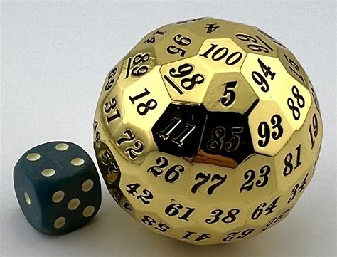 D1-03 Gold, Metal, D100 Die – Sorensen's Precision Diceworks