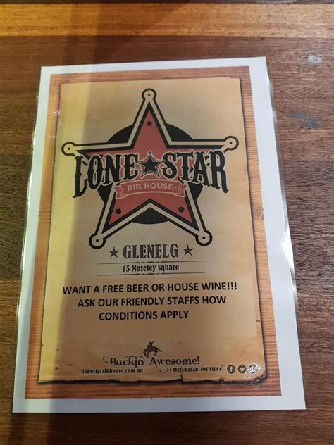 Lone Star Menu