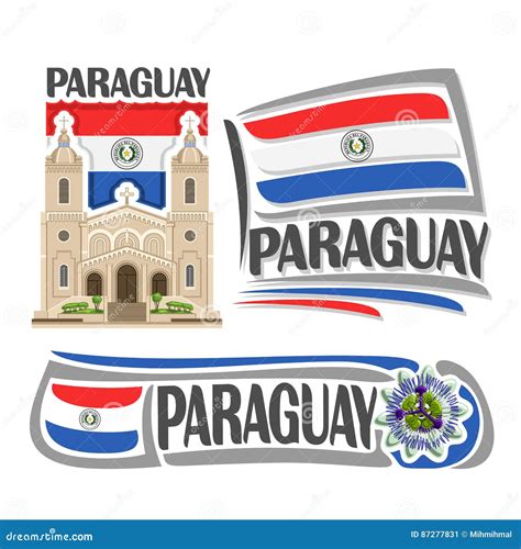 Vector logo Paraguay stock vector. Illustration of landmark - 87277831