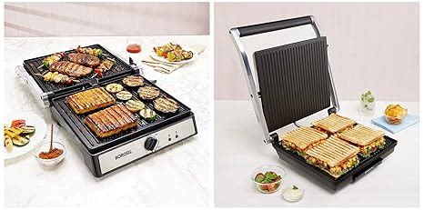 Buy Borosil Super Jumbo BGRILLSS23 2000-Watt Grill Sandwich Maker and ...