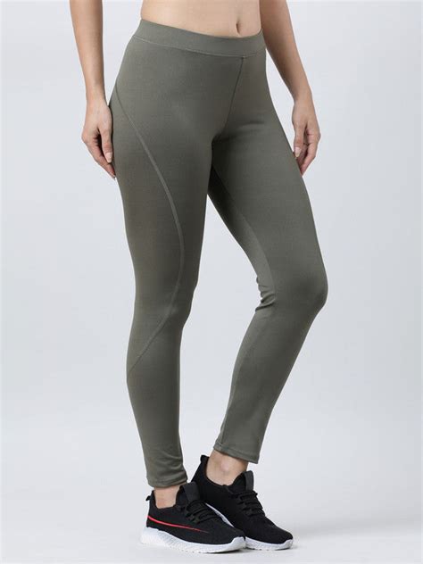 Women Grey Solid Tights AERO SPRINTER-XC-RO - Lovable India
