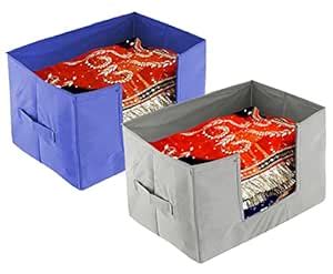 Kuber Industries 2 Pieces Large Capacity Space Saver Closet, Stackable ...