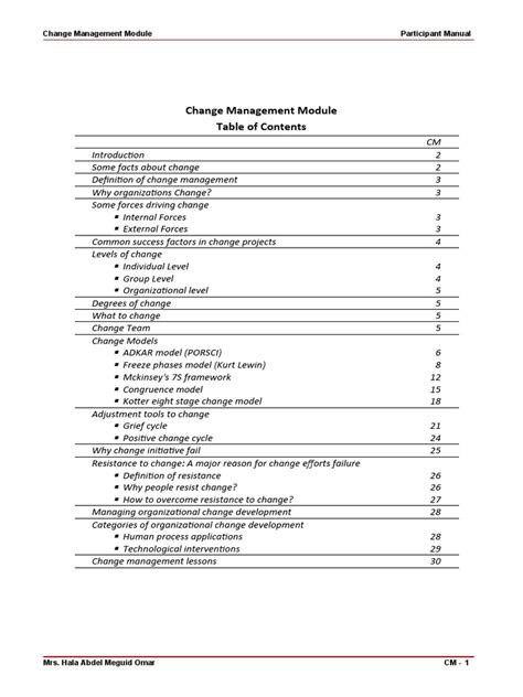 Change Management Module PDF 的图像结果