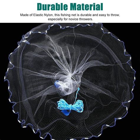 Buy 6/8/10/12/16FT Fishing Cast Net Bait Easy Throw Hand Cast Strong ...